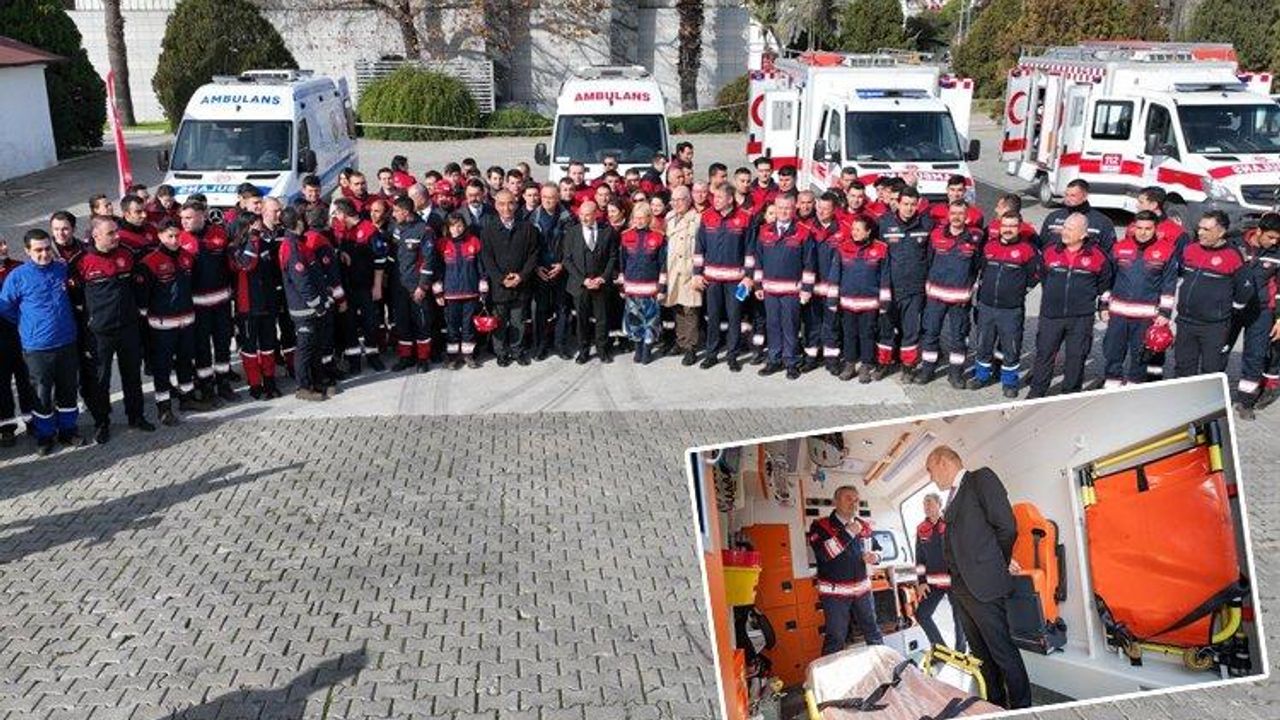 Özel donanımlı 112 AKS ambulansları hizmete girdi