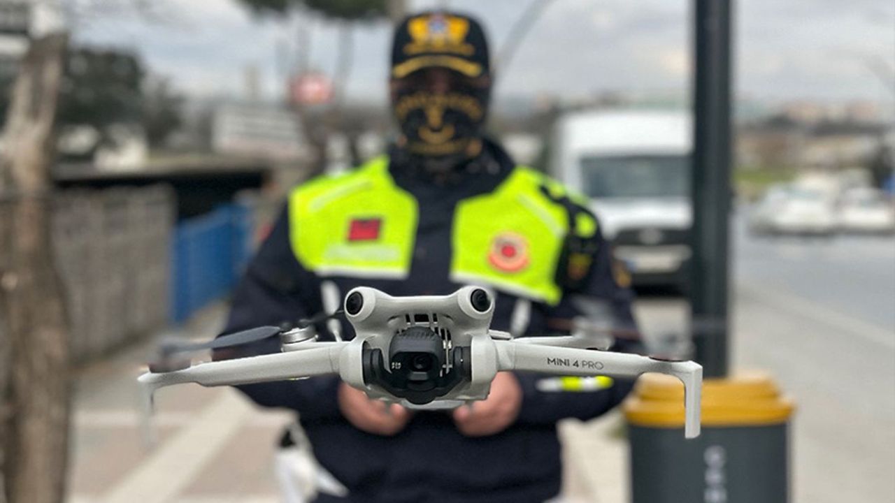 Kural ihlali yapan sürücüler, drone’dan kaçamadı
