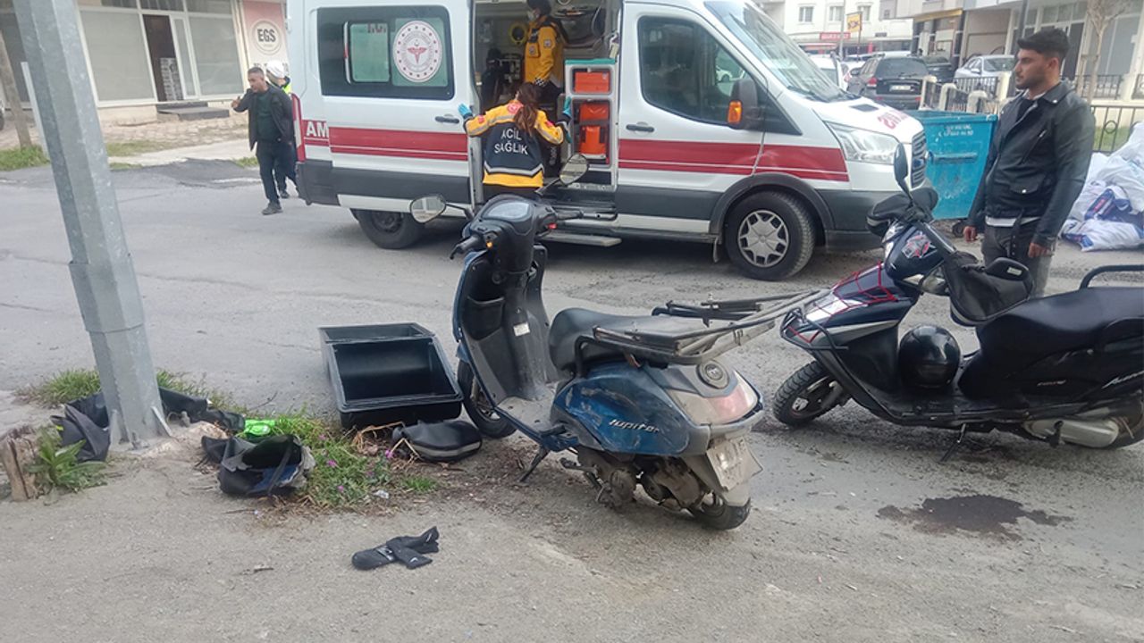 Kazada ehliyetsiz motosiklet sürücüsü yaralandı