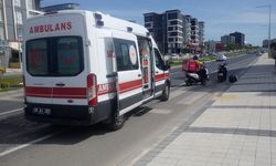Kazada yaralanan motosiklet sürücüsü hastaneye kaldırıldı