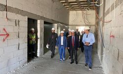 Kaymakam Gürdal, Devlet Hastanesi inşaatında incelemelerde bulundu