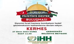 Çerkezköy’de Filistin’e destek kermesi düzenlenecek