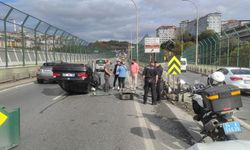Devrilen otomobil Haliç Köprüsü'nü kitledi