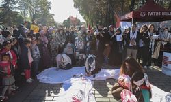 Kadınların Filistin'e destek için başlattığı oturma eylemi 14. gününde