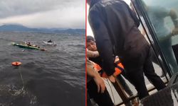 Denizde mahsur kalan 4 kürekçi kurtarıldı