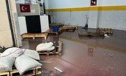 Şiddetli yağış nedeniyle iş yerlerini su bastı