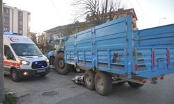 Lüleburgaz'da traktörle elektrikli bisiklet çarpıştı