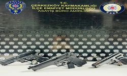 Çerkezköy’de 3 adet ruhsatsız tabanca ele geçirildi
