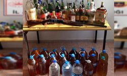 Şarköy'de bir evde 180 litre sahte içki ele geçirildi