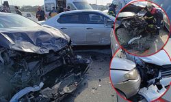 3 otomobilin karıştığı kazada 2 kişi yaralandı
