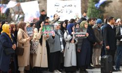 Üniversite öğrencileri İsrail'i protesto etti