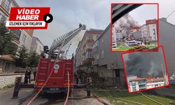 Feci yangın… İki binanın çatı katı yandı