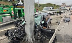 Direğe çarpan otomobil sürücüsü hayatını kaybetti