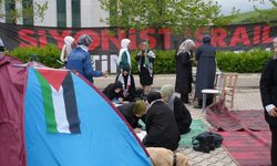 Gazze'ye destek için dayanışma çadırları kuruldu