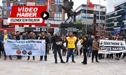 Çerkezköy’de eğitimciler eylem yaptı