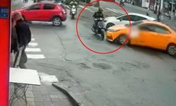 Taksiyle çarpışan motosiklet sürücüsü yaralandı