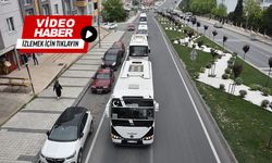 Çerkezköy’deki servis araçlarından konvoylu eylem