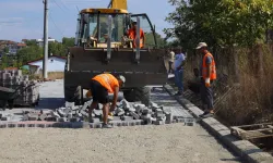 Parke yol çalışmaları sürüyor