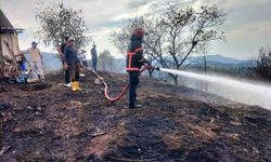 Çalılık alanda çıkan yangın söndürüldü