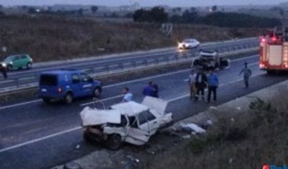 Çerkezköy yolunda kaza 1 ölü 4 yaralı