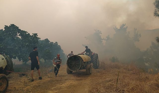 Çıkan orman yangınına müdahale sürüyor