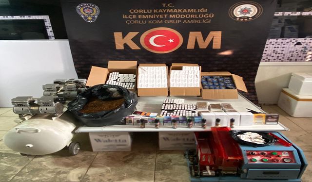 Çerkezköy’de "kaçakçılık" operasyonu