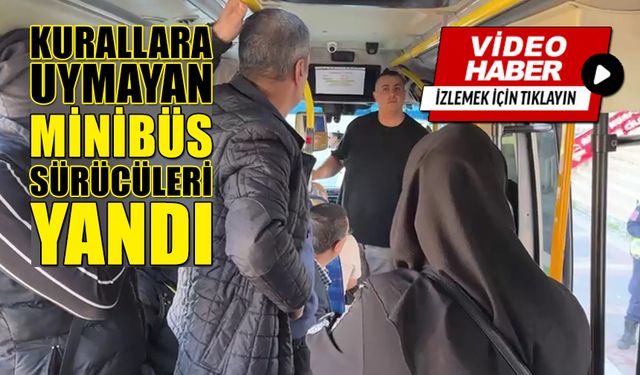 Minibüs içinde habersiz denetim