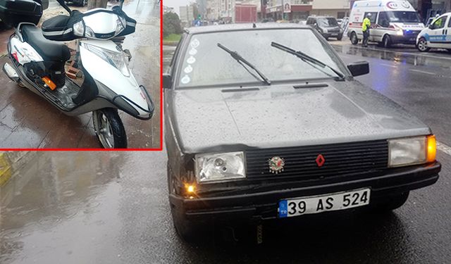 Yaralanan motosiklet sürücüsü hastaneye kaldırıldı