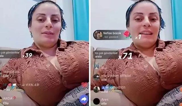 TikTok yayıncısı Laz Kızı dekolte verirken düğmeleri patladı! İşte olay yaratan o firikik anları