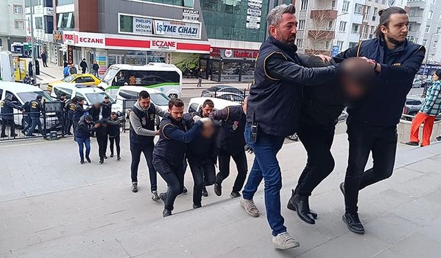 Çerkezköy’de yakalanan suç örgütünden 11 kişi tutuklandı