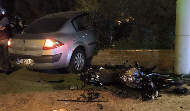 Otomobil ile motosikletin çarpışması sonucu 1 kişi öldü