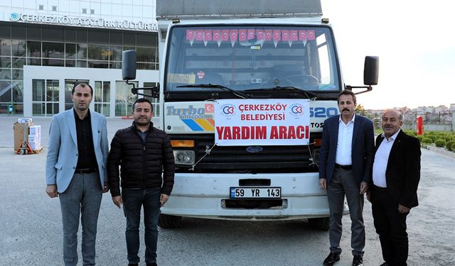 Çerkezköy Belediyesinden deprem bölgesine yardım eli