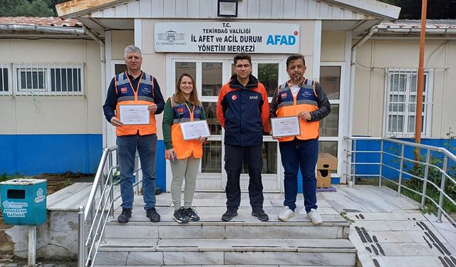 AFAD Tekirdağ’daki eğitimlerini sürdürüyor