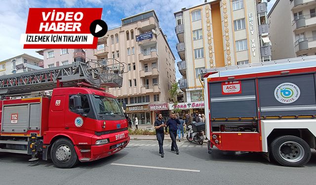 Çerkezköy’de bir binanın 2’nci katında yangın çıktı