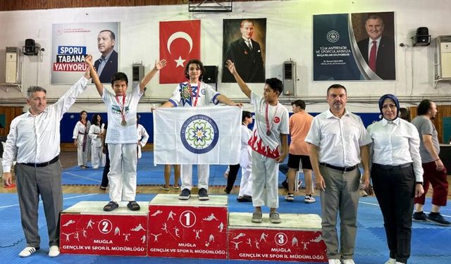 10 taekwondocu il şampiyonu oldu