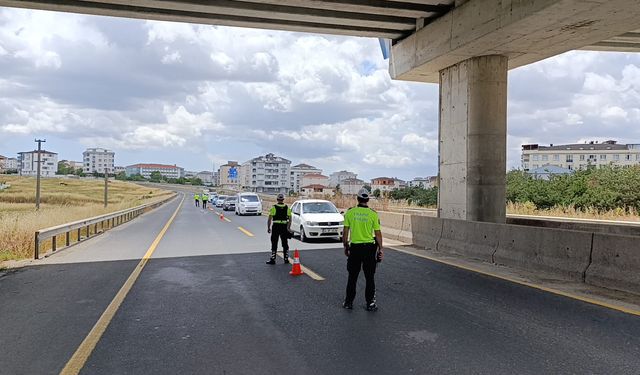 Çerkezköy’de radar ve kemer denetimi