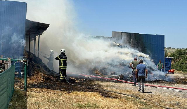 Çerkezköy’de ekili arazide yangın çıktı