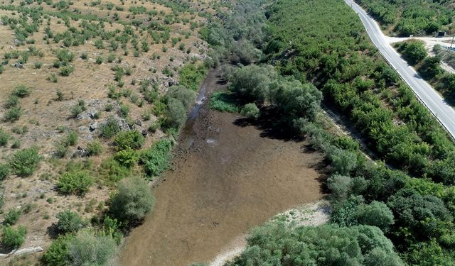 Teke Deresi aşırı sıcaklardan susuz kaldı