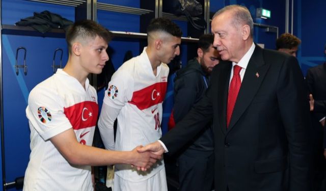 Cumhurbaşkanı Erdoğan, soyunma odasında ziyarette bulundu