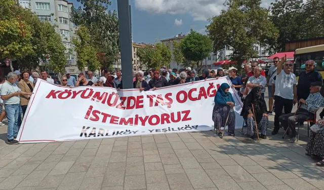 Karlıköy-Yeşilköy taş ocağı için imza toplandı