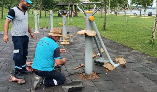 Kocaeli'de oyun gruplarına bakım yapıldı