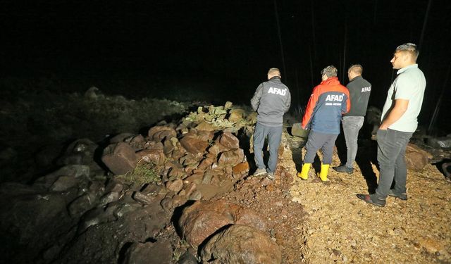 Bodrum'da yol çöktü