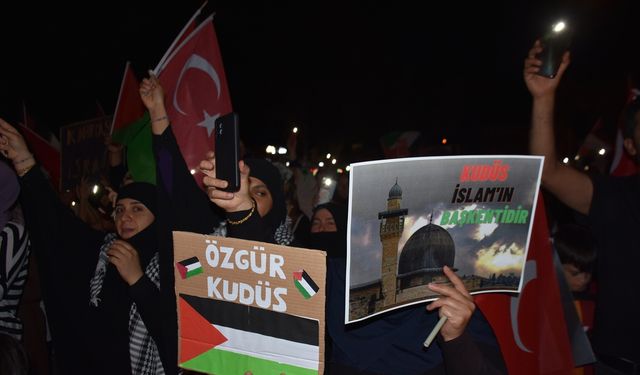 İsrail'in Gazze'ye yönelik saldırıları protesto edildi