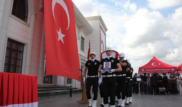 Kanserden vefat eden polis memuru için tören düzenlendi