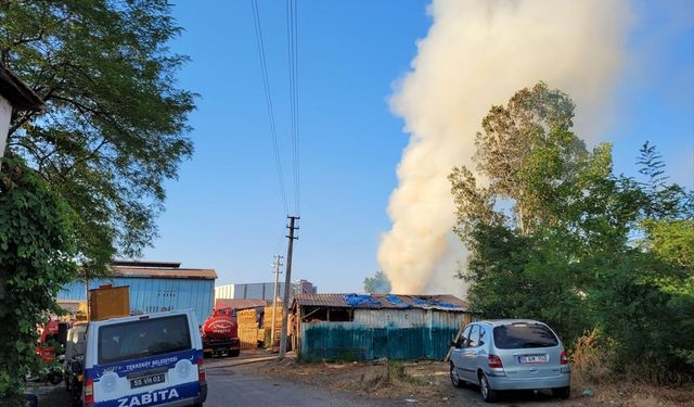 Kereste fabrikasında çıkan yangın söndürüldü