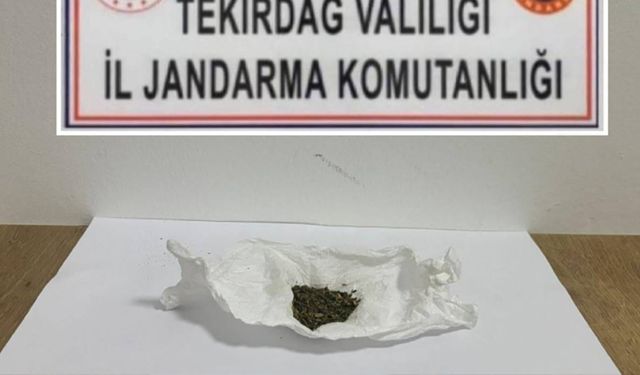 Çerkezköy’de uyuşturucuyla yakalanan şüpheli gözaltına alındı.