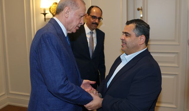 Cumhurbaşkanı Erdoğan, Heniyye'nin oğullarını kabul etti