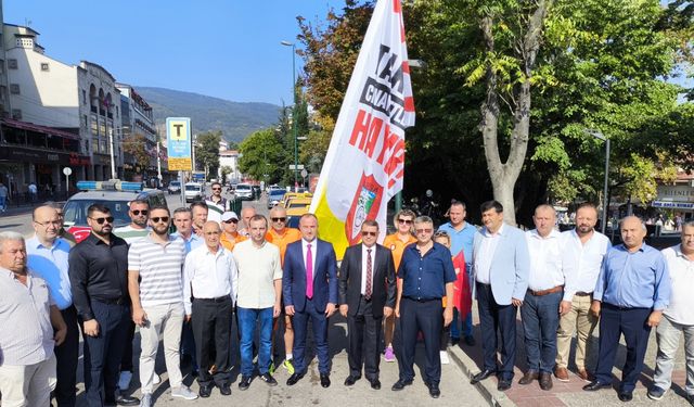 Taksicilere yönelik şiddet eylemlerine karşı farkındalık koşusu yapıldı