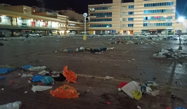 Kurulan pazarın ardından ortaya çirkin görüntüler çıkıyor