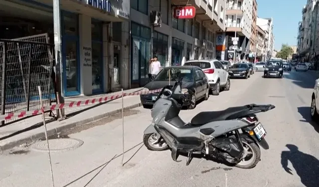 Yol verme kavgasında araç motosiklete çarptı